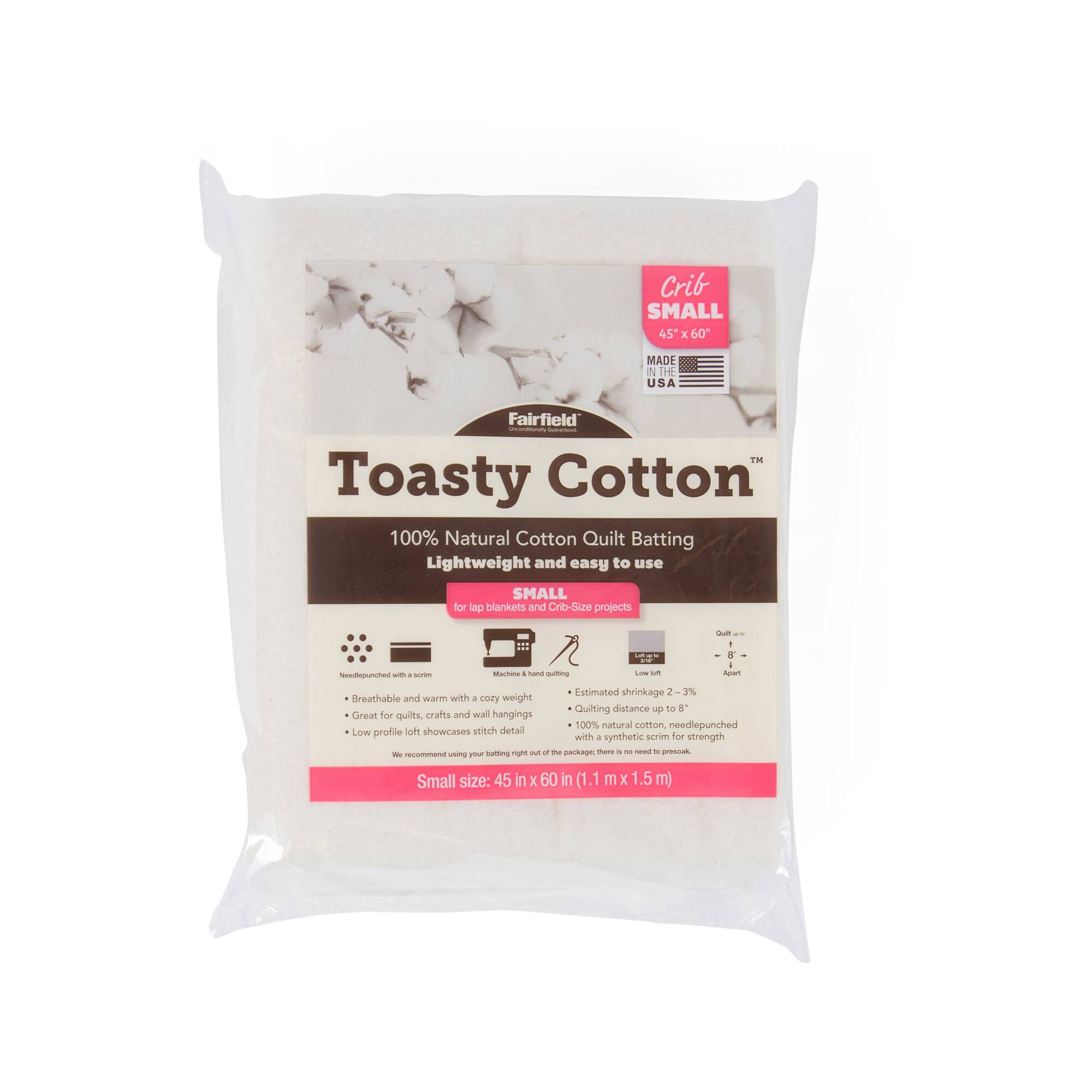 Fairfield™ Toasty Cotton™ Quilt Batting, 45" x 60"